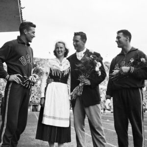Darrow Hooper, Parry O'Brien ja James Fuchs Helsingin olympialaisissa 1952 -0