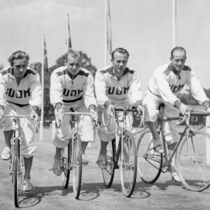 Paul Backman, Torvald Högström, Onni Kasslin ja Paavo Kuusinen Lontoon olympialaisissa 1948-0