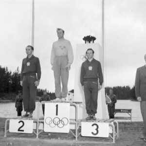 Gabor Benedek, Lars Hall ja Istvan Szondy Helsingin olympialaisissa 1952-0