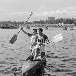 Bent Peder Rasch ja Finn Haunstoft (DNK) Helsingin olympialaisissa 1952-0