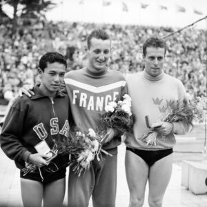 Miesten 400 metrin vapaauinnin mitalistit Helsingin olympialaiset 1952-0