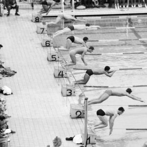 Miesten 400 metrin vapaauinnin loppukilpailu Helsingin olympialaisissa 1952-0