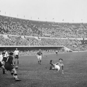 Jalkapallo-ottelu Suomi-Itävalta Helsingin olympialaisissa 1952 -0