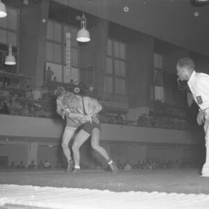 Risto Talosela (FIN) ja Godfrey Pienaar (ZAF) Helsingin olympialaisissa 1952-0