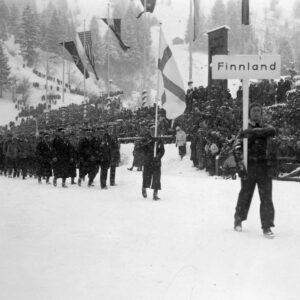 Suomen joukkue Garmisch-Partenkirchenin olympialaisten avajaisissa 1936-0