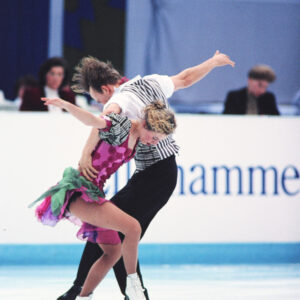 Susanna Rahkamo ja Petri Kokko Lillehammerin olympialaisissa 1994.-0